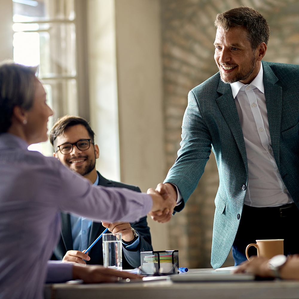 Two people shaking hands